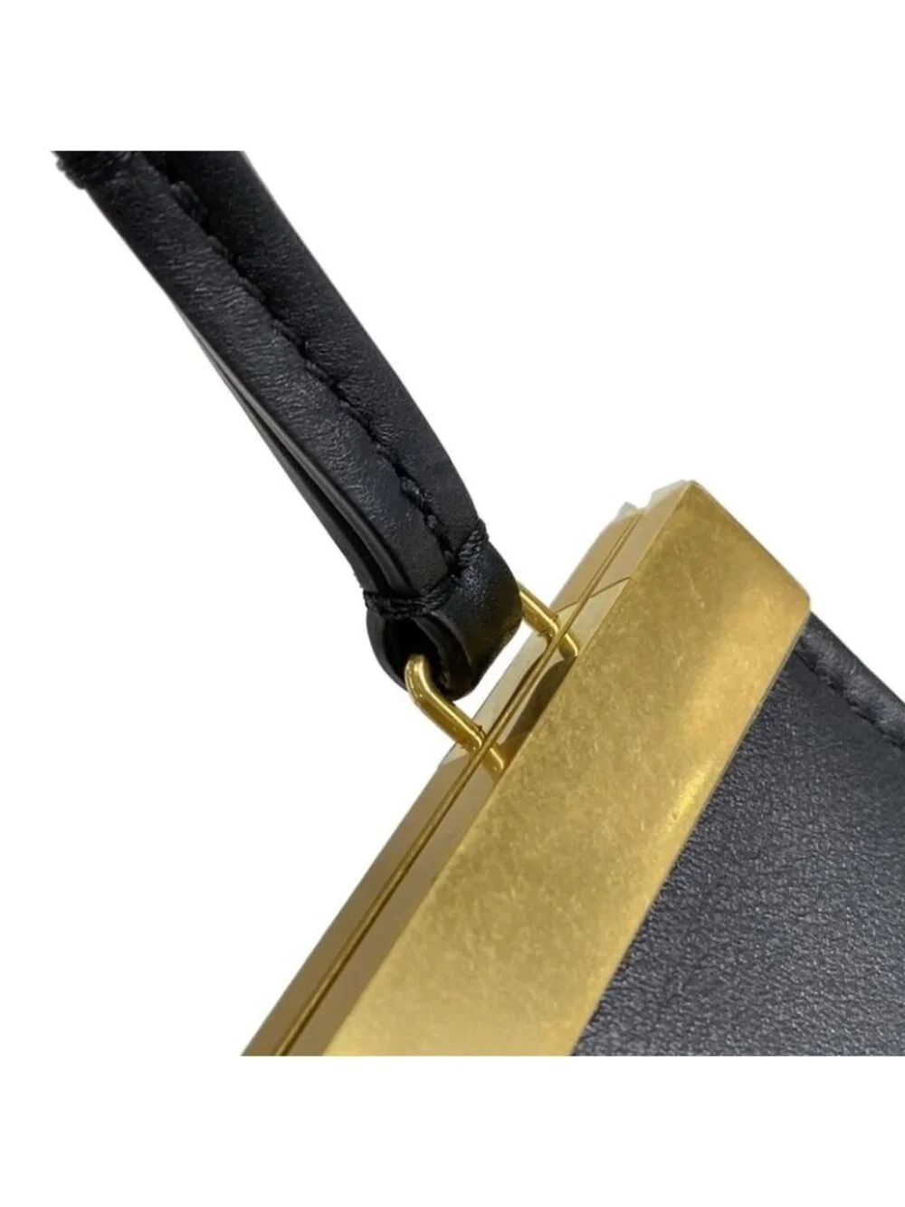 ★SOLD★ Celine Shoulder Bag Clasp Mini Black Leather - Picture 11 of 15